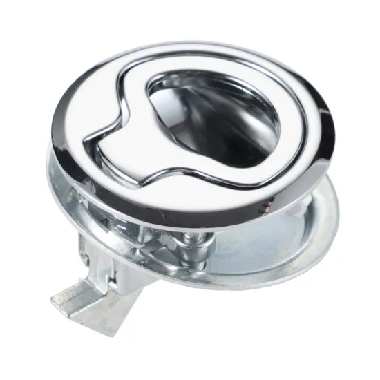 Round Press Flat Cabinet Door Lock for RV and Marine Use