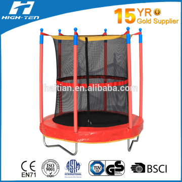 red cheap mini trampoline with enclosure for kids