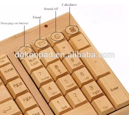 Environmental fashional manual bamboo keyboard and mouse