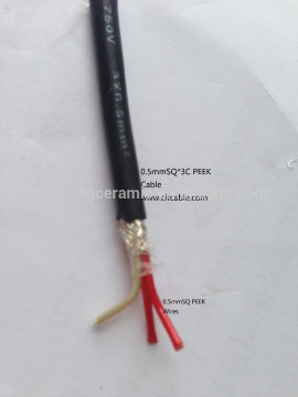 0.5mmSQ*3c Peek Cable for Sensor