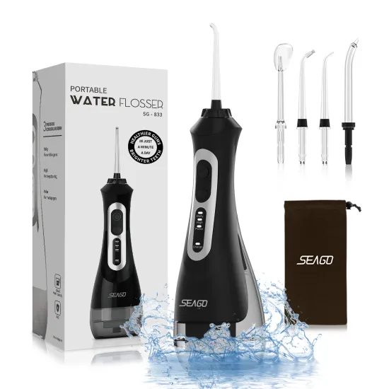 Seago-833 H20 Floss: Cordless Oral Cleaner with Portable Water Flossing, DIY Pressure, and Memory Function for Dental Irrigation