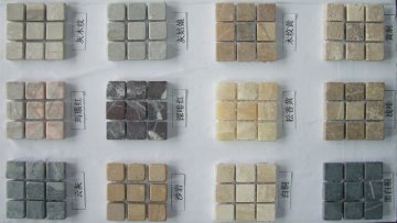 8mm Stone Color 1 Color Range of Crystal Glass Mosaic Tile Customized Mosaic