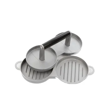 Kitchen Accessories: SFHP-2 Double Hole Non-stick Hamburger Presser - An Essential Aluminum Kitchen Ware for Perfect Burgers