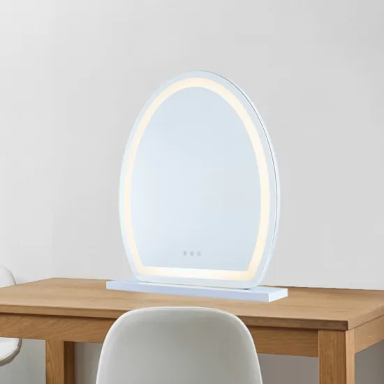 Dimmable LED Lighted Makeup Mirror for Hollywood Style Restroom and Dressing Room Use