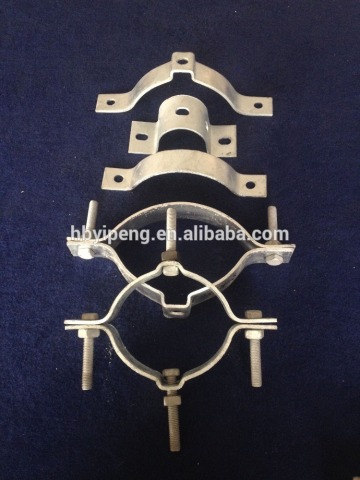 Galvanized Pole Clamp/Steel Bracket Saddle/Pole Bands/Mounting Bracket for Pole Accessories