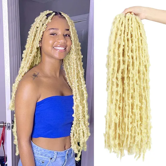 Wholesale Butterfly Locs Synthetic Braiding Hair Extensions Dreadlocks Soft Faux Locs Crochet Braids Hair