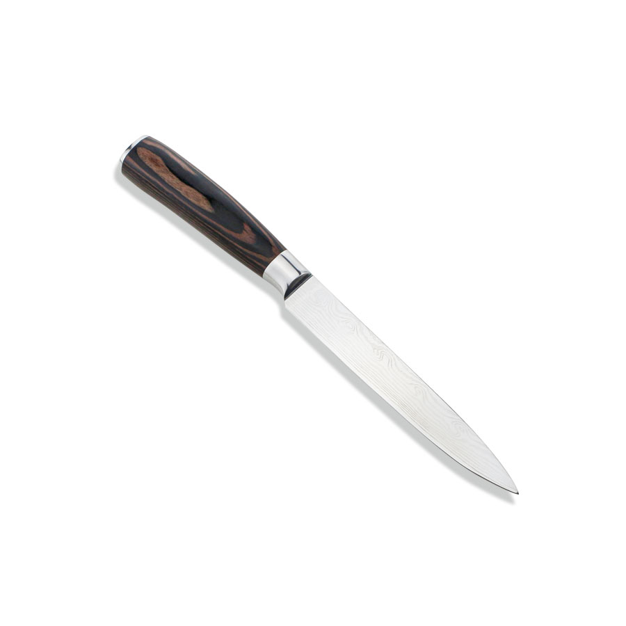 Cuchillo de cocina japonés de 8 pulgadas con mango de Pakka de acero inoxidable