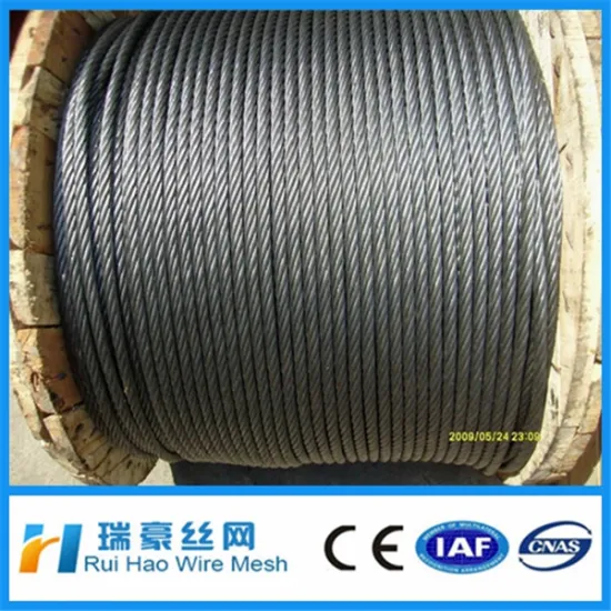 elevator steel wire rope 8 x 19S + FC galvanized steel wire rope