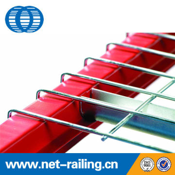 Welded galvanized steel storage wire decking with u channel