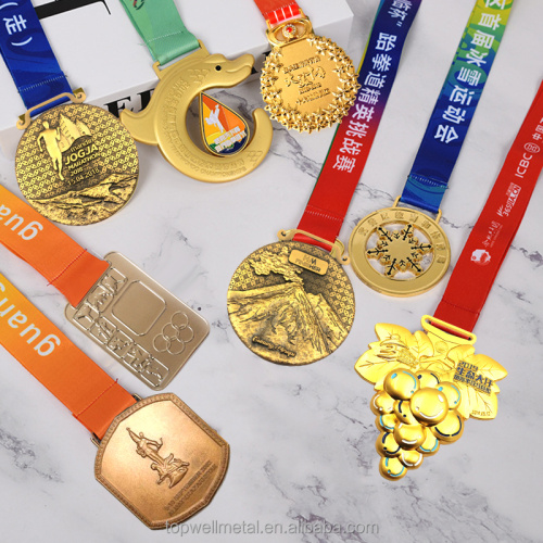 Regalos promocionales medallas deportivas de metal 2D/3D personalizadas