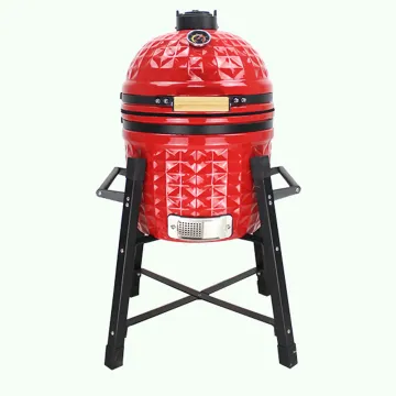 Auplex Kamado Ceramic Commercial Outdoor Smoker 15 inch Charcoal Barbecue Komodo Barbecue Grill