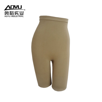 Pantalones de la cintura de la cintura alta marrón sin costuras