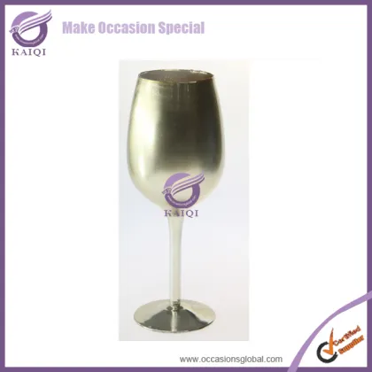 #17618 gold rim wine bottle/metal bottles for liquor