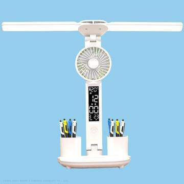 USB Charging Eyesight Protection Reading Lamp with Fan Function, Timing, and Temperature Display