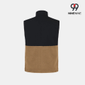 Gilet da uomo in pile ibrido bicolore