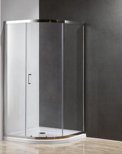 kandang mandi kuadran dengan panel pintu tunggal