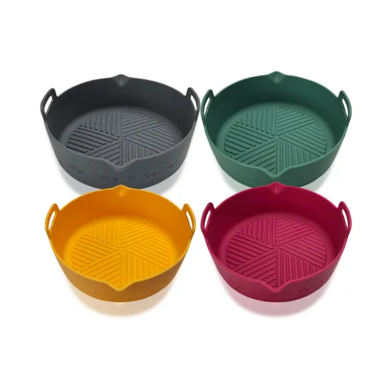 Factory New Eco-Friendly Reusable Air Fryer Oven Basket Liners, Mats, Round Silicone Baking Trays, Cooking Accessories & Pastry Cutters