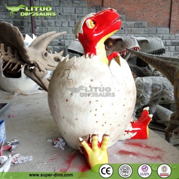 Outdoor Playground Decoration Funny Cartoon Dinosaur With Eggs