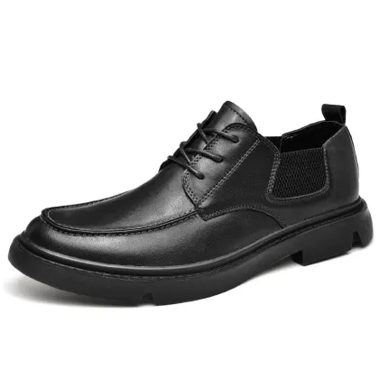 In Stock Custom LOGO Genuine Leather Oxford Dress Shoes for Men