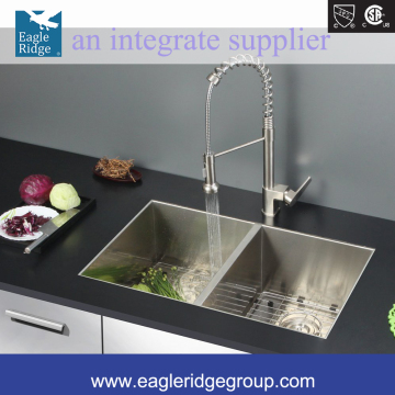 Stainless Steel Undermount 16 Gauge 29" Kitchen Sink Double Bowl