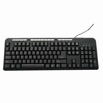 USB Keyboard with 15 Mutilmedia Keys, 1.4m Cable, but Good Quality