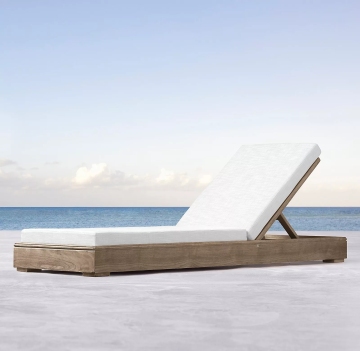 Hot Selling Teak Sun Lounger Sofa for Outdoor Decks and Pools