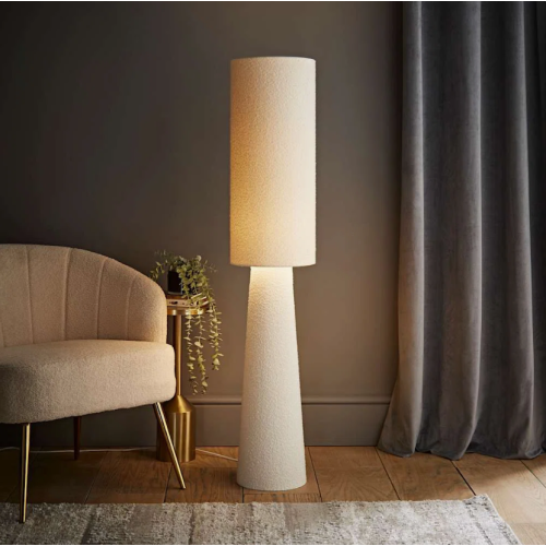 Customizable Height Novelty Fabric Column Floor Lamp