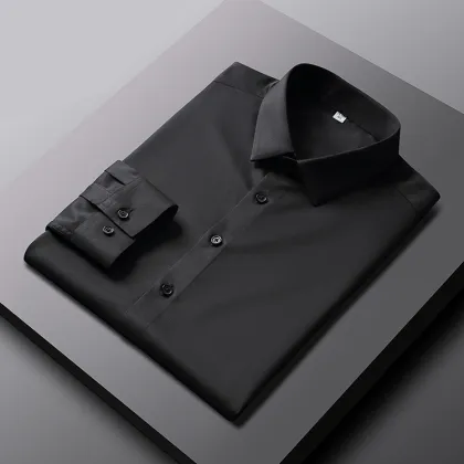 High Quality Silk Cotton Customizable Men's Private Label OEM Dress Shirts