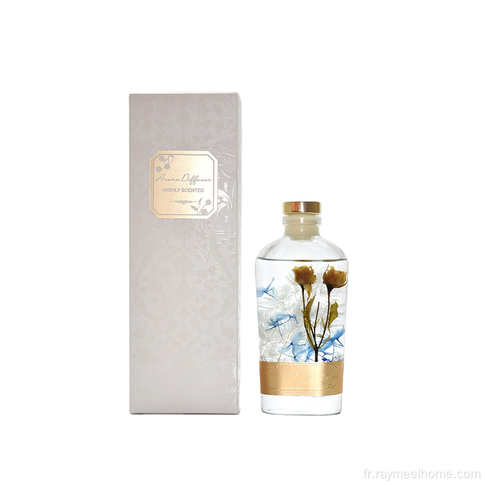 Bouteille en verre Diffuseur Reed Fragrance Flower Diffusers Ensemble