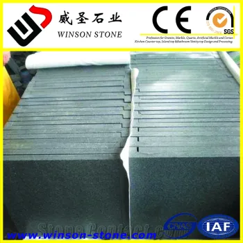 cheap price Seasame Black G654 China Impala Grey granite swimming pool coping, paver, surround, flamed, brushed,