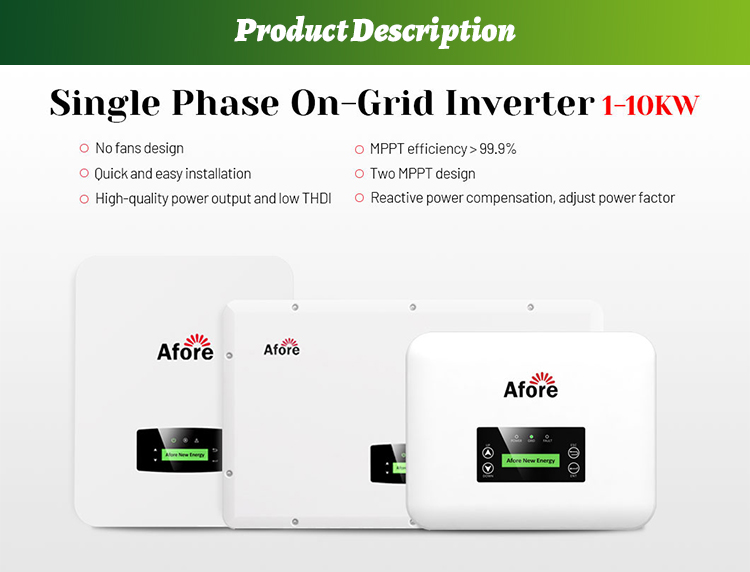 Afore On-grid And Hybrid Inverters For Solar Panels - 1kw To 10kw, High ...