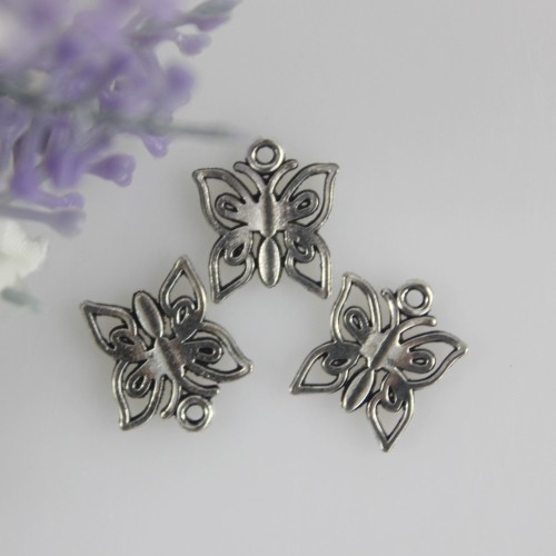 15mm Alloy Hollow Butterfly Charms For Necklace Bracelet Earrings Butterfly Jewelry Making Findings Accessories