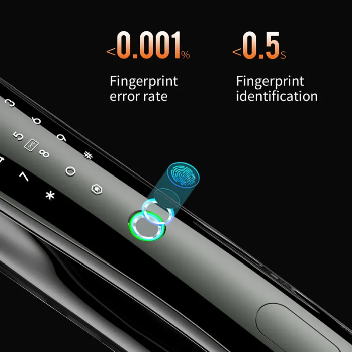 Tuya Wi -Fi Door Lock с 3D -распознаванием лица