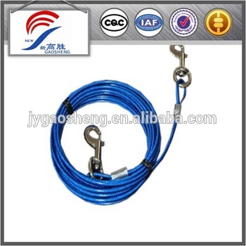 Dog tie out cable for medium size 7x7 3/32"-5/32"