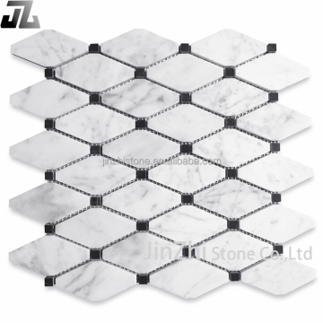 Wholesale Carrara White Marble Mosaic Tiles for Bathroom Decor