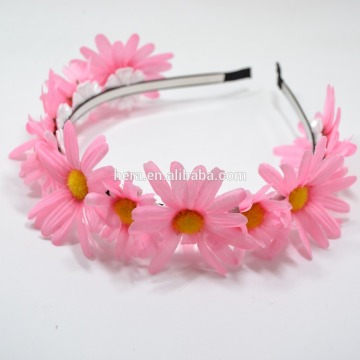 Fabric feather chrysanthemum flower wedding girls hair accessories 361G03FI