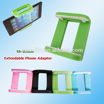 New Design Wide U Clip mount Monopod Tripod Phone adapter 55-85mm extendable Smartphone bracket