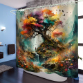 digital printing contemporary shower curtain