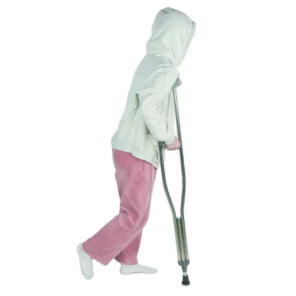 Adjustable Aluminum Foldable Axillary Crutches with Medical Padding