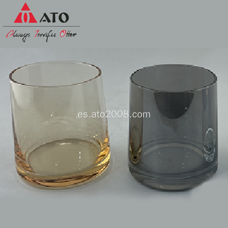 Vaso de vidrio de vidrio de vidrio de whisky de electroplacas ATO