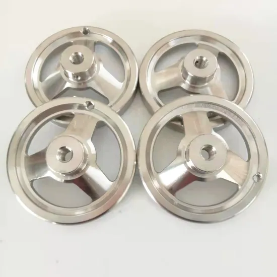 Customizable Cast Iron Plated Handwheel with Black Bakelite Corrugated Spoke