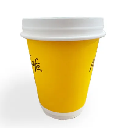 Bright Yellow Disposable Coffee Cups
