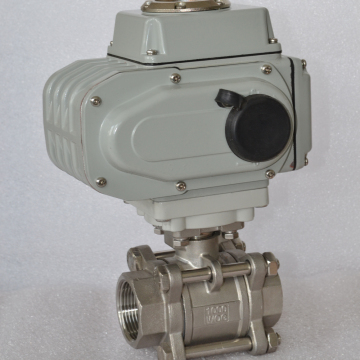 China made 3 pieces stainless steel motorized float ball valve