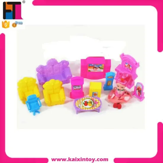 dollhouse furniture toy, cheap plastic miniature furniture