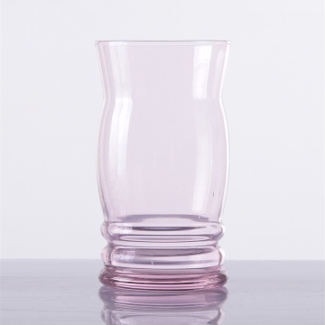 Handgeblazen glas roze set glaswerk