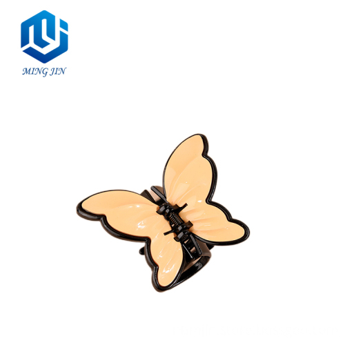 Hot Sale Korean Style Resin Hair Claw Colorful Butterfly Clips for Girls