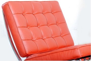 Red Italian Designed Barcelona Chair