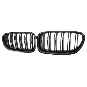 Double Salt Glossy Black Grille for BMW 5 Series F10 (2010-2017)