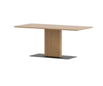 black-stone Oak Wooden Square Dining Table