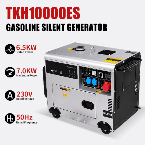 Générateur d'essence silencieux portable AVR de 6,5 kW